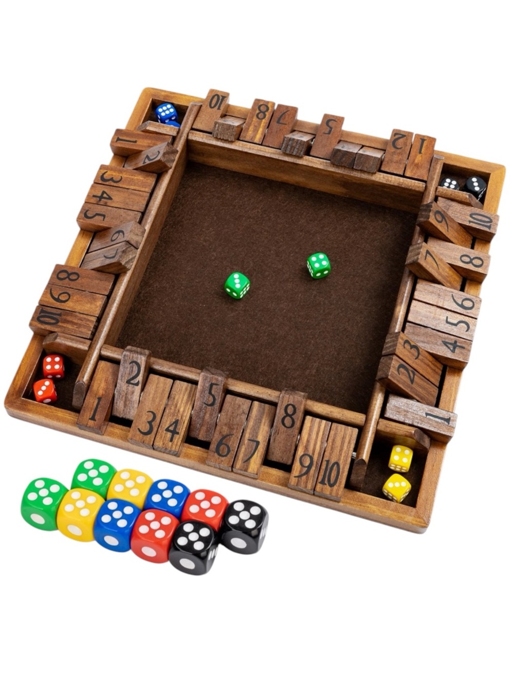 Wooden Shut the Box Dice Game- NIB
